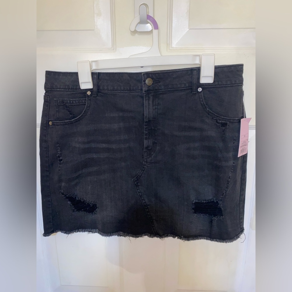 Black Denim Skirt